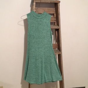 Sleeveless dress, sm, knit fabric, greenish/grey!